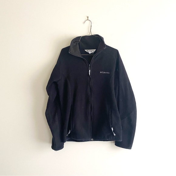 Columbia Black Fleece Zip-Up Jacket – Size M - Picture 2 of 3